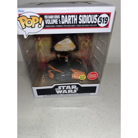 Funko Pop 519 Deluxe Star Wars  Darth Sidious Glows in the Dark GameStop - Picture 1 of 6